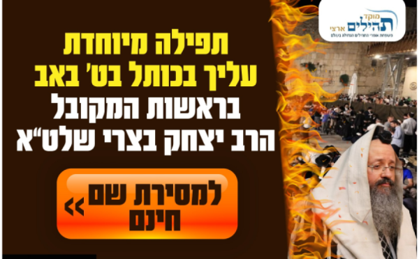 רוצים כבר גאולה? כל הפרטים על התפילה העוצמתית שתיערך בתשעה באב